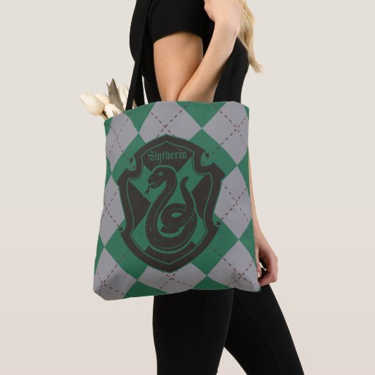 Tote Bag Harry Potter | Slytherin House Pride Crest (De près)