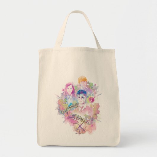 Tote Bag Harry Potter Spell | Harry, Hermione et Ron Waterc (Devant)