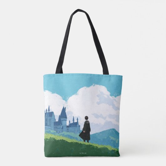 Tote Bag HARRY POTTER™ Surplombant le château HOGWARTS™ (Dos)