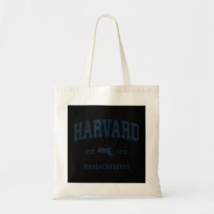 Tote Bag Harvard Massachusetts MA Vintage Sports Design Nav