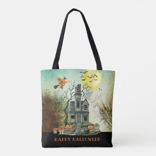 Tote Bag Hauny House Happy Halloween (Dos)