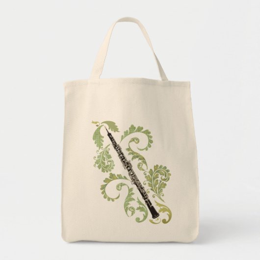 Tote Bag Hautbois et feuillage (Devant)