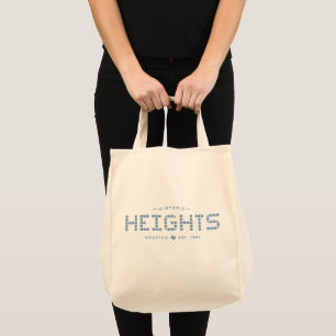 Tote Bag Hauteurs Carreaux, Carreaux Bleus, Houston Heights