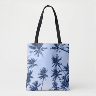 Tote Bag Hauts palmiers, ciel bleu clair.