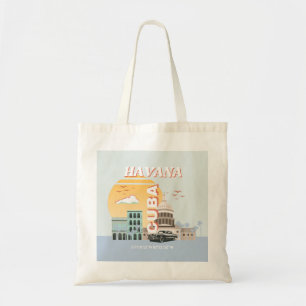 Tote Bag Havana Cuba Art Vintage voyage