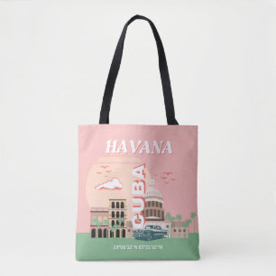 Tote Bag Havana Cuba Retro Art Vintage
