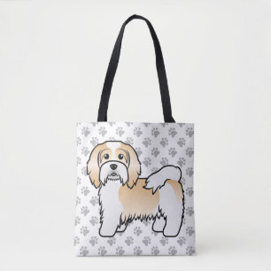 Tote Bag Havanais Fauve Et Blanc Chien De Dessin Animé Mign