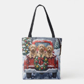 Tote Bag Havanese Christmas Red Truck Holiday (Dos)