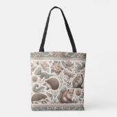 Tote Bag Haven de Hérisson Whimsical : Floral victorien (Dos)