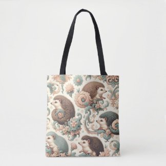 Tote Bag Haven de Hérisson Whimsical : Floral victorien