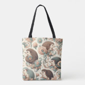 Tote Bag Haven de Hérisson Whimsical : Floral victorien (Dos)