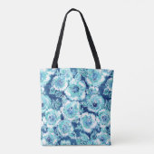 Tote Bag Hawaïen tropical bleu de GÉNÉROSITÉ de KETMIE de (Dos)