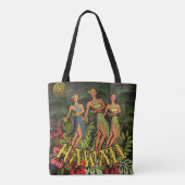 Tote Bag Hawaii Aloha Palm Hula Art Design (Dos)