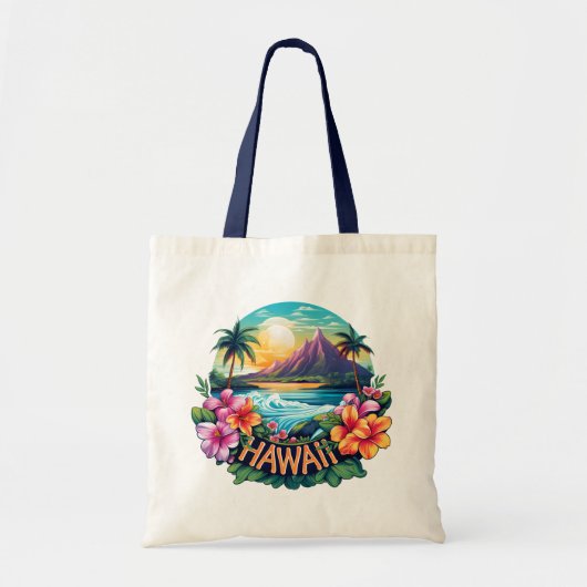 Tote Bag Hawaii Aloha Tropical Beach Mountains Voyage (Devant)