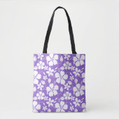 TOTE BAG HAWAIIAN HULA (HIBISCUS) LUMIÈRE PURPLE (Devant)