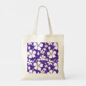 TOTE BAG HAWAIIAN HULA (HIBISCUS) PURPLE (Dos)