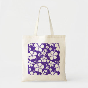 TOTE BAG HAWAIIAN HULA (HIBISCUS) PURPLE
