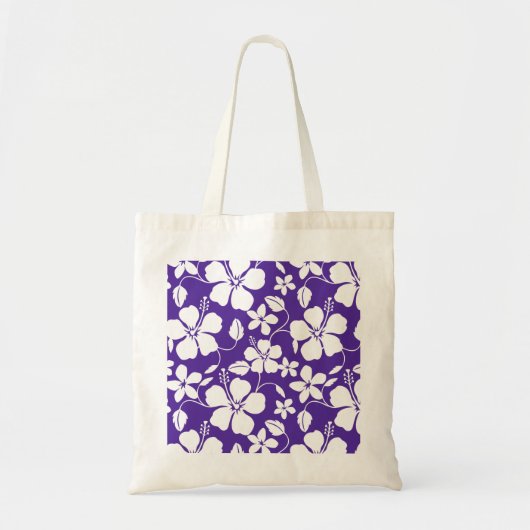 TOTE BAG HAWAIIAN HULA (HIBISCUS) PURPLE (Devant)