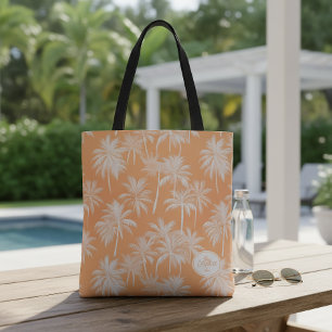 Tote Bag Hawaiian Palm Tree Silhouette Motif Tacao ID1093