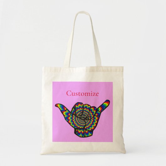 Tote Bag Hawaiian Shaka Psychedelic Thunder_Cove (Devant)