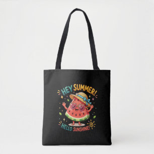 Tote Bag Hé été Bonjour Soleil Pastèque