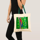Tote Bag Hé, il y a une Macaw écarlate dans cet arbre ! (Devant (produit))