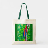 Tote Bag Hé, il y a une Macaw écarlate dans cet arbre ! (Dos)