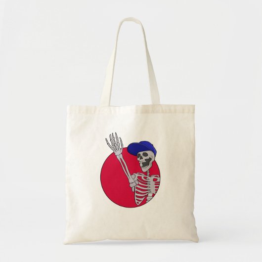 Tote Bag Hé les amis Squelette cool et drôle (Devant)