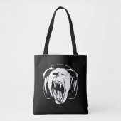 Tote Bag Headphones Musique singe (Devant)