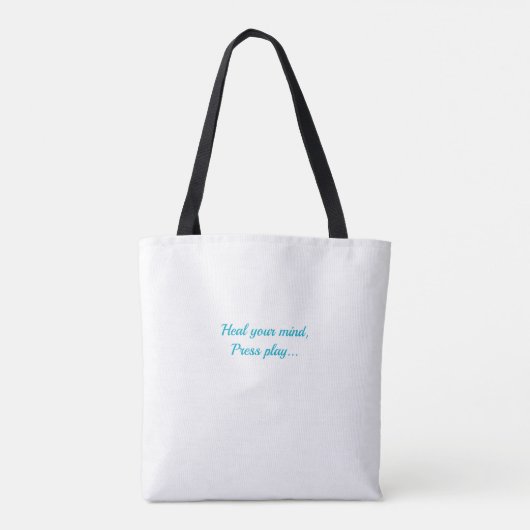 Tote Bag Heal your mind, Press play (Dos)