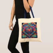 Tote Bag Heart Mandala (Devant (produit))
