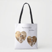 Tote Bag Heart-Shaped Dog Design – “Happiness on Four Paws” (Devant)