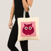 Tote Bag Heart the Pink Owl (Devant (produit))