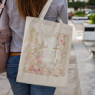 Tote Bag Heaveny Blush & Gold Quince, personnalisé