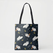 Tote Bag Hedwig Nighttime Moonlight Pattern (Devant)