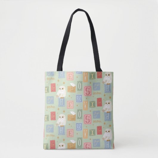 Tote Bag Hedwig Post Letter Block Pattern (Devant)