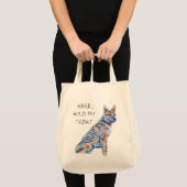 Tote Bag Heeler Cattle Dog Tiens Ma Treat (Devant (produit))