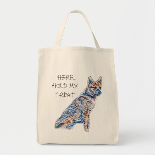 Tote Bag Heeler Cattle Dog Tiens Ma Treat (Devant)