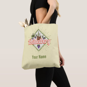 Tote Bag Heidelberg am Neckar Allemagne Vin rétro Vintage