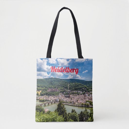 Tote Bag Heidelberg Neckar Panorama Allemagne (Devant)