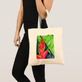 Tote Bag Hélicoptère aquarelle fleur tropicale (Devant (produit))