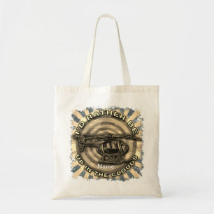 Tote Bag Hélicoptère Camo Nuages