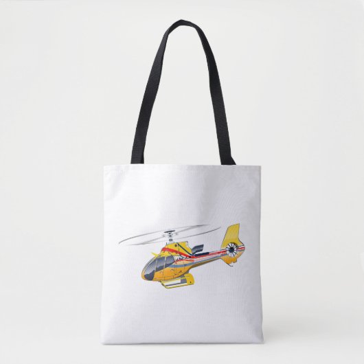 Tote Bag Hélicoptère de dessin (Devant)
