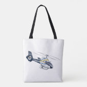 Tote Bag Hélicoptère de dessin (Dos)