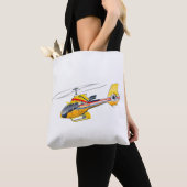 Tote Bag Hélicoptère de dessin (De près)