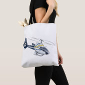 Tote Bag Hélicoptère de dessin (De près)