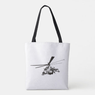 Tote Bag Hélicoptère de dessin animé "Hind"