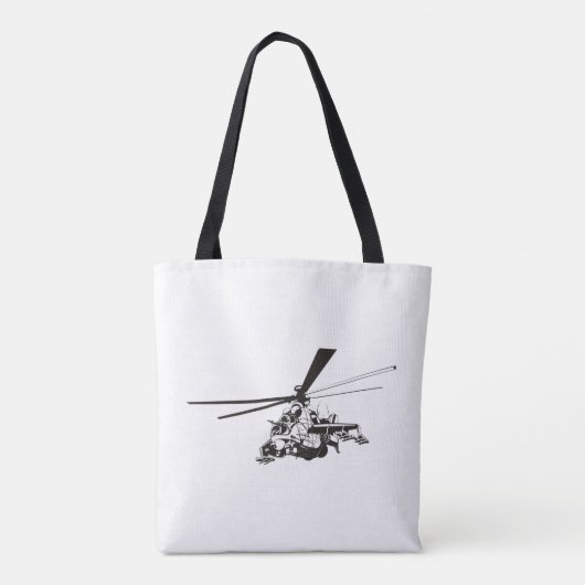Tote Bag Hélicoptère de dessin animé "Hind" (Dos)