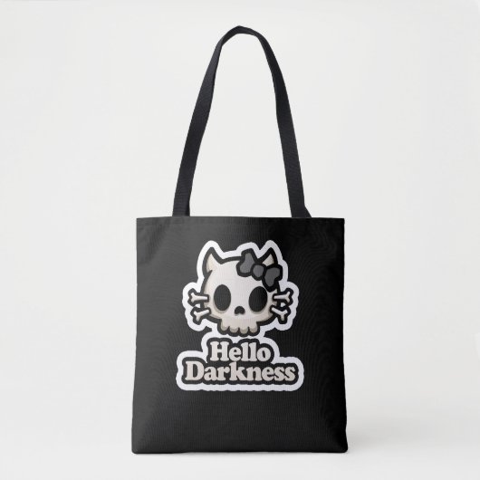 Tote Bag Hello Darkness (Devant)