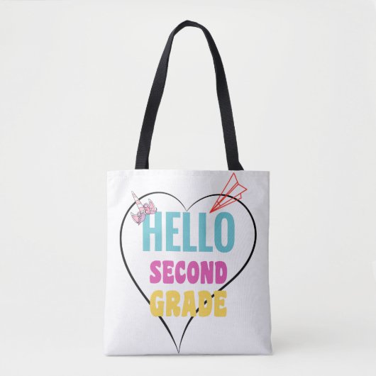 Tote Bag Hello deuxième grade (Devant)